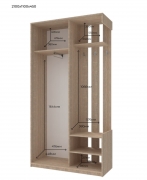 Передпокій City One Door дуб сонома Doros