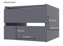 Блок шухляд в шафу-купе G-Caiser 220 графіт Doros