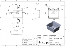 Кухонна мийка Bodrum 510 grey Miraggio