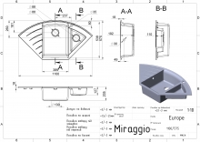 Кухонна мийка Europe grey Miraggio