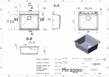 Кухонна мийка Lagoon 540 grey Miraggio