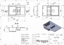 Кухонна мийка Lapas white Miraggio