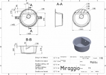 Кухонна мийка Malibu black Miraggio