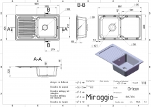Кухонна мийка Orlean black Miraggio