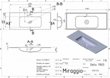 Умывальник Della Matt 1100 Miraggio