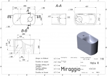 Умывальник Helix R Miraggio