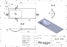 Умивальник Jessel 1200 L Miraggio