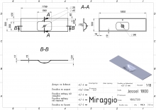 Умывальник Jessel Matt 1800 Miraggio