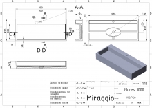 Умивальник Mares Matt 1000 Miraggio