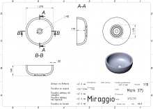Умивальник Mark Matt 375 Miraggio