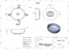 Умивальник Mark 425 Miraggio