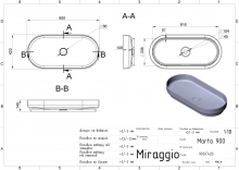 Умивальник Marta 900 Miraggio