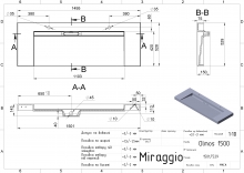 Умивальник Olmos 1500 Miraggio