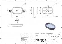 Умывальник Sorrento Matt Miraggio