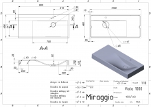 Умывальник Viola 1000 R Miraggio
