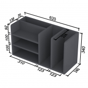 Надставка для стола NS-9 антрацит Loft Design