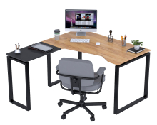 Письмовий стіл кутовий Open Office NDU-135 антрацит Loft Design