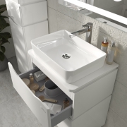 Тумба для ванної з умивальником 60 Rapid Alessa Air біла Sanwerk