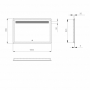 Зеркало в ванную комнату Lava Rada 100*65 Sanwerk