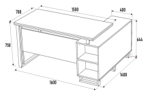 Стіл керівника Нотаріус Loft Design
