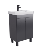 Тумба для ванної з умивальником 55-U (River 55) Simple Graphite Мойдодир