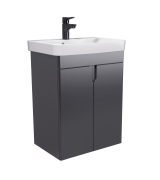 Тумба для ванної з умивальником 55-U (River 55) Simple Graphite Мойдодир