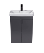 Тумба для ванної з умивальником 55-U (River 55) Simple Graphite Мойдодир