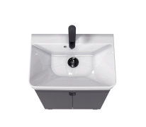 Тумба для ванної з умивальником 55-U (River 55) Simple Graphite Мойдодир