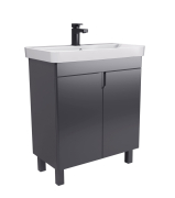 Тумба для ванної з умивальником 70-U (River 70) Simple Graphite Мойдодир