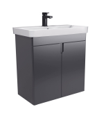 Тумба для ванної з умивальником 70-U (River 70) Simple Graphite Мойдодир