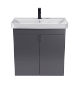 Тумба для ванної з умивальником 70-U (River 70) Simple Graphite Мойдодир