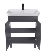 Тумба для ванної з умивальником 70-U (River 70) Simple Graphite Мойдодир