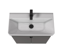Тумба для ванної з умивальником 70-U (River 70) Simple Graphite Мойдодир