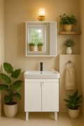 Тумба для ванної з умивальником 70-U (River 70) Simple White Мойдодир