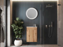 Тумба для ванної з умивальником T-50 дуб вотан Amadeo Ювента