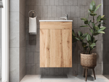 Тумба для ванної з умивальником T-50 дуб вотан Amadeo Ювента