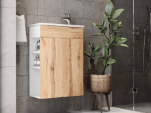 Тумба для ванної з умивальником T-50 дуб вотан Amadeo Ювента