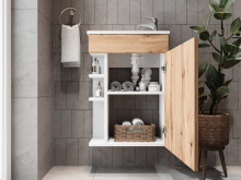 Тумба для ванної з умивальником T-50 дуб вотан Amadeo Ювента