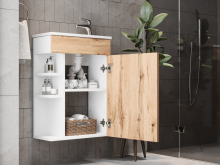 Тумба для ванної з умивальником T-50 дуб вотан Amadeo Ювента