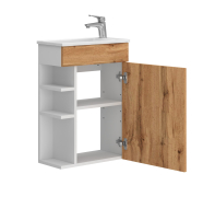 Тумба для ванної з умивальником T-50 дуб вотан Amadeo Ювента