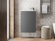 Тумба для ванної з умивальником T-50 антрацит Amadeo Ювента