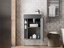 Тумба для ванної з умивальником T-50 антрацит Amadeo Ювента