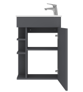 Тумба для ванної з умивальником T-50 антрацит Amadeo Ювента