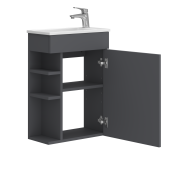 Тумба для ванної з умивальником T-50 антрацит Amadeo Ювента
