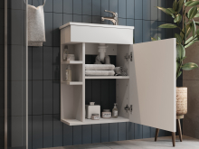 Тумба для ванної з умивальником T-50 біла Amadeo Ювента