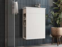 Тумба для ванної з умивальником T-50 біла Amadeo Ювента