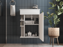 Тумба для ванної з умивальником T-50 біла Amadeo Ювента