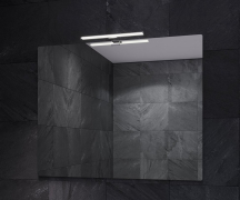 Дзеркало у ванну кімнату Simpli Minima 80*65 зі світильником LED 30 см PL Sanwerk
