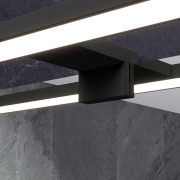 Дзеркало у ванну кімнату Simpli Minima 80*65 зі світильником LED 30 см black AL Sanwerk