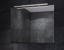 Дзеркало у ванну кімнату Simpli Minima 80*65 зі світильником LED 60 см PL Sanwerk